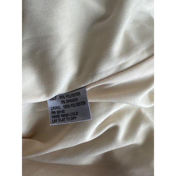 Muse Womens Size 10 Ruffle Sleeve Dress Black  Beige Abstract Print knit New - Picture 4 of 5